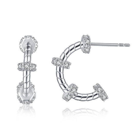 Fashion S925 silver screw earrings for women high-end jewelry hot-selling earrings